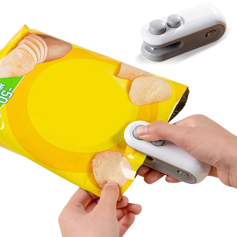 2 in 1 Sealer Cutter Multifunctional Mini Bag Sealer Portable Resealer Machine Handheld Bag Sealing Machine for Plastic Bags